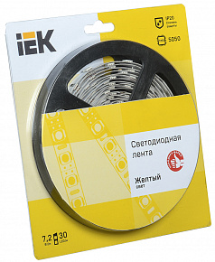 Лента LED 5м  блистер  LSR-5050Y30-7,2-IP20-12V желтый цвет IEK