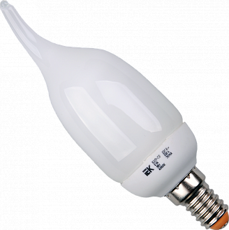 Лампа энергосберегающая свеча КЭЛ-CВ Е14 9Вт 2700К ИЭК