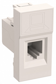 Розетка информационная RJ-45 UTP кат.5e, 1 модуль. РКИ-10-00-П