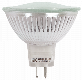 Лампа светодиодная MR16 софит (стекло) 3 Вт 180 Лм 230 В 4000 К GU5.3 IEK-eco