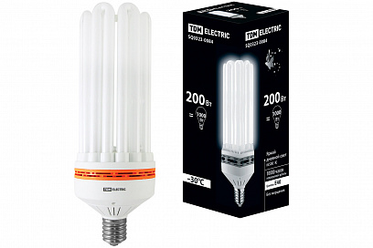 Лампа энергосберегающая КЛЛ-8U-200 Вт-6500 К–Е40 TDM