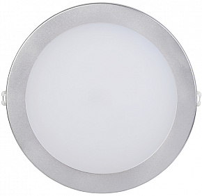 Светильник ДВО 1608 серебро круг LED 18Вт 4000 IP20