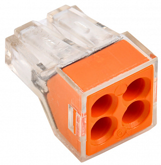 Строительно-монтажная клемма СМК 773-324 оранжевая (4 шт/упак) IEK